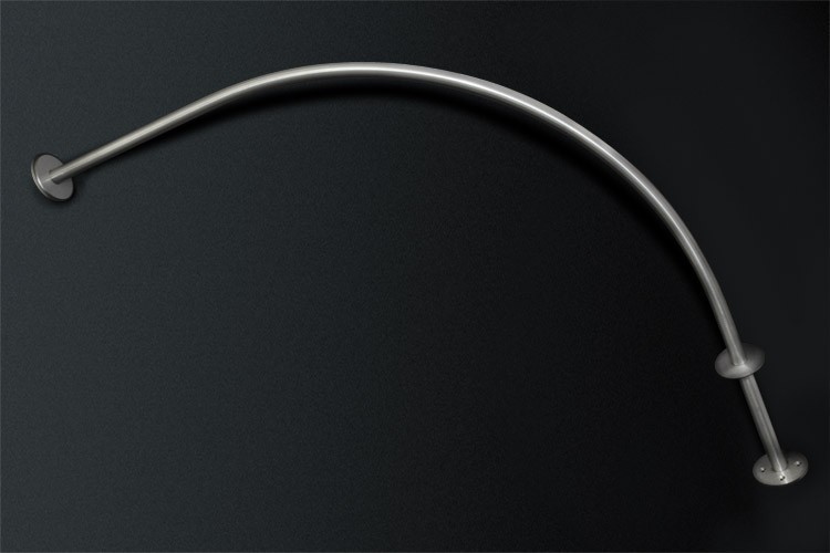 Barre de rideau de douche circulaire 50/95 cm, chromé, Saturne
