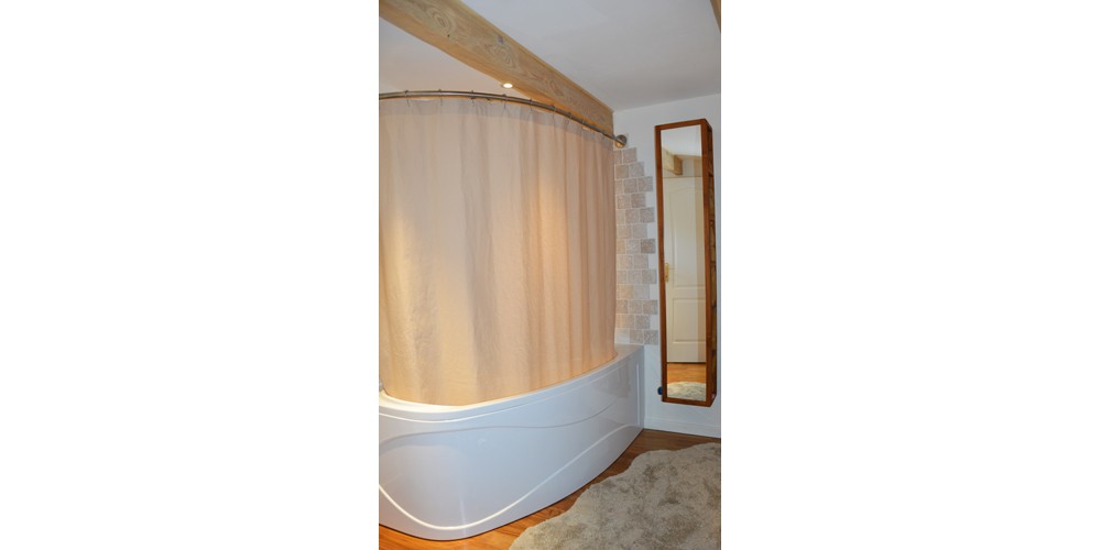 Barre de rideau de douche à angle droit, blanc, Cooke & Lewis Nira
